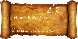 Lehner Rafaella névjegykártya